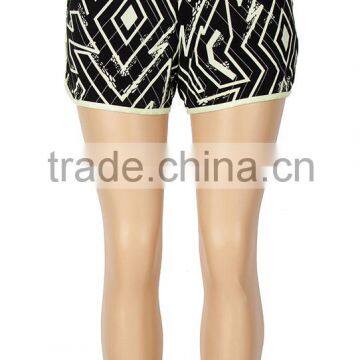 LADY'S PRINTED KNITTED SHORTS