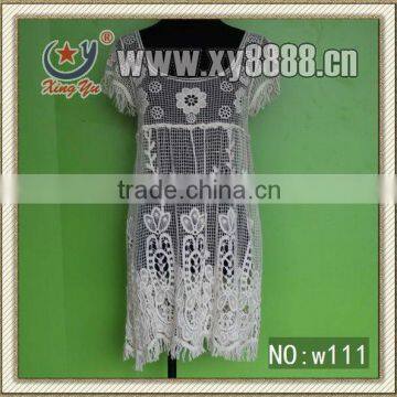 ladies fashionable cotton embroidery crochet vest