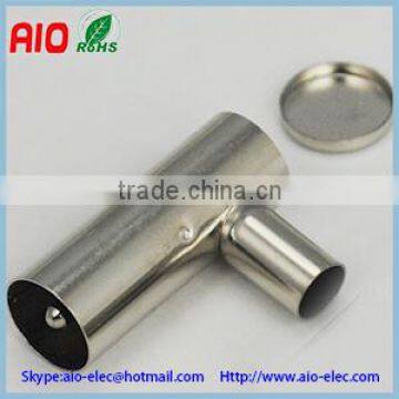 welded 90 degree right angle 9.5mm TV plug,PAL plug connector