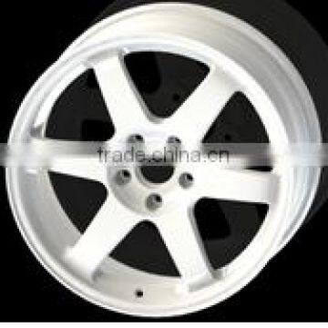 white beautiful alloy wheels for car and drive stystem using like rims forged