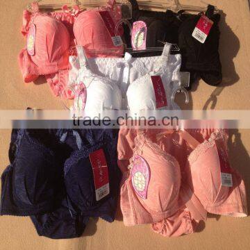 1.87USD 32-36B Cup Surprising Newest Design High Quality Push Up Yough Girls Sexy Bra And Panty New Design(gdtz026)