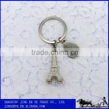 promotional wholesale zinc alloy Paris souvenir metal keychain