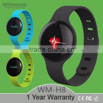 Witmood 2016 H8 0.66" OLED pedometer heart rate monitor wristband