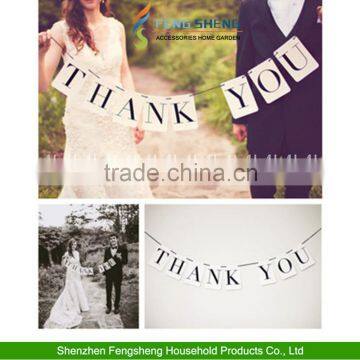 THANK YOU vintage Wedding Banner Bunting Venue Decoration Party Photo Props                        
                                                Quality Choice