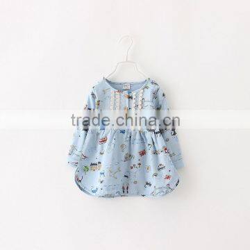 Spring Cute Cartton Printed Children Dress