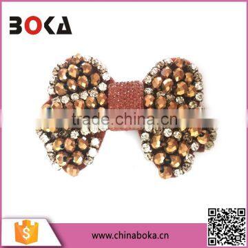 BOKA Champagne Beaded Bow Appliques