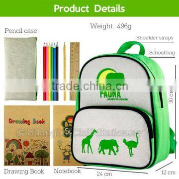 Eco Stationery Set Backpack School Bag photo-5