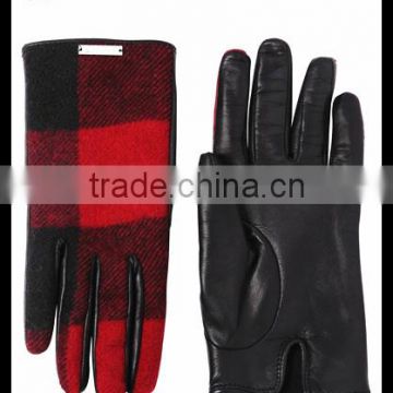 ladies fashion dresses wholesale leather gloves with red gingham