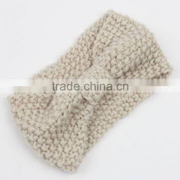 Fashion Ladies Bow Knot Pattern Knitted Daily Hair Headband