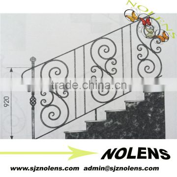 Straight wrought iron railing/wrought iron step railing/outdoor wrought iron railings