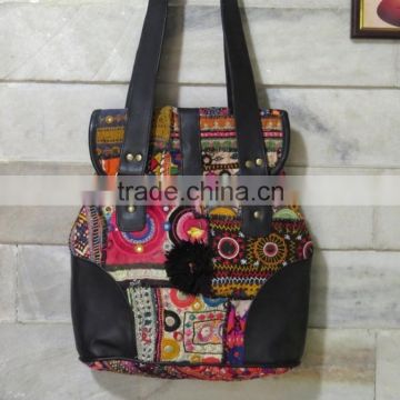 Vintage Tote Bags Handmade Ethnic Patches Banjara Leather Messenger Bag