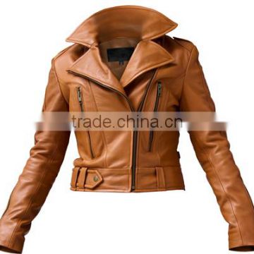 Women biker jacket, genuine leather jacket ladies