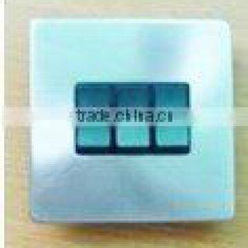 UK silver finish steel plate switch