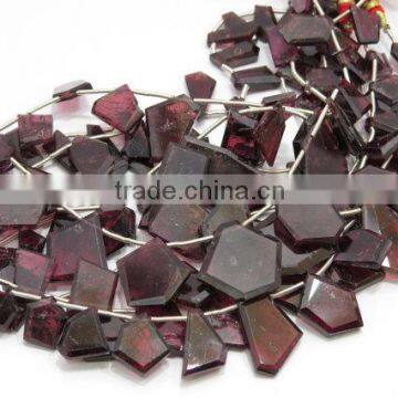 100% Natural Garnet Freeform Shape Beads Length is 8.5'' Inch Good Quality On WholeSale Price