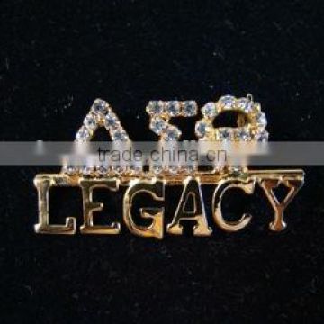 Wholesale vnistar delta sigma theta Legacy lapel pin cheap alloy sorority brooch 2016 cheap jewelry wholesale