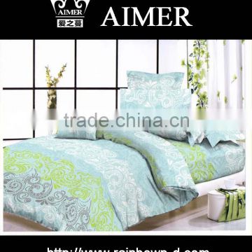 50%cotton50%polyester pigment printed bedding sets/bed sheet/quilt cover/pillow case/trade assurance