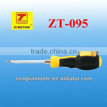 black and yellow plastic handle double use screwdriver (flat or phillips)