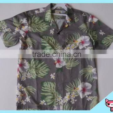 2014 Summer Beach Shirts In Stock Sample Men Hawaiian Shirt