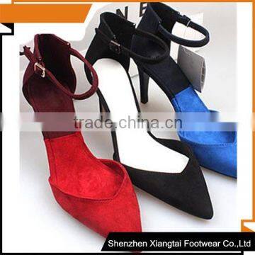 2014 new model ladies high heel sandal shoes women fashion 2014 ankle strap mid heel shoes china factory cheep women heels shoes