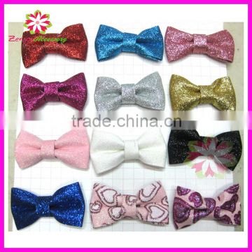 Glitter leather bows, baby hair bows, kids glitter hair bows