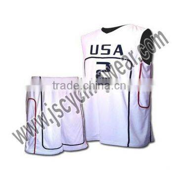 100% POLYESTER 11/1 MESH 190 GSM PRINTED BASKETBALL UNIFORM
