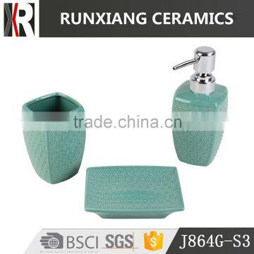 hot sale glazed ceramic bathroom accessories set