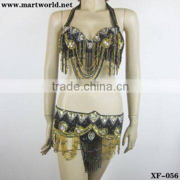 latest design beaded sequin rhinestone stage & dancerwear(XF-056)