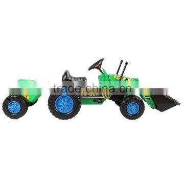 children outdoor toy excavator ride on pedal car mini truck with tralier 413