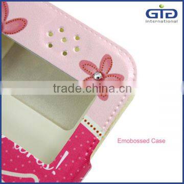 [GGIT] Hot Selling OEM Light Oil Pasting Pattern With Diamond Silicon and PU Leather Universal Phone Case photo-4