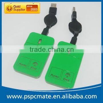 Laptop USB Wired Super Slim Thin LED Mouse with Light Up LOGO