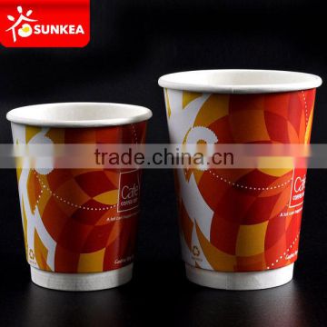 Double wall hollow hot coffee paper cup