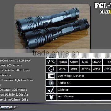 Rechargeable 18650 10W XML U2 LED Tactical Flashlights photo-3