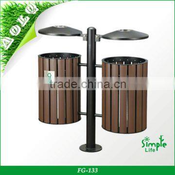 Brown Color Double Holders Garbage Can