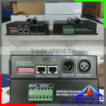 LED dimmer, LED controller DMX512, 4A* 4 channel decoder