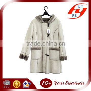 fashion Lady winter Coat fur hooded Long Suede fur Coats Women winter warm thick overcoat