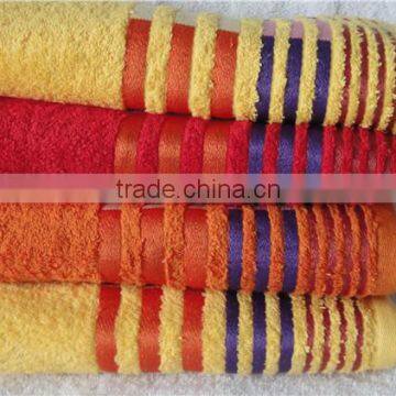 promotional High quality towel dobby border terry China beach towel set SD-829