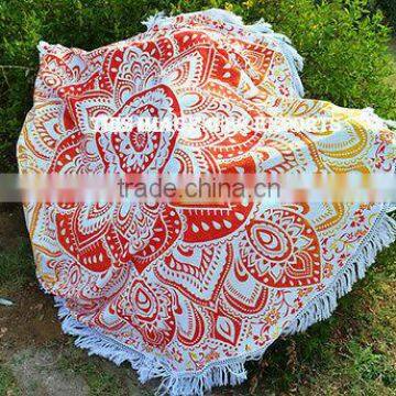 Indian Cotton Handmade Mandala Tapestry Beach Throw Roundie Yoga Mat Round Table Cover