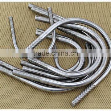 304 Stainless Steel Screw U Bolt, U Type Pipe Clamp, Pipe Clamp, M12