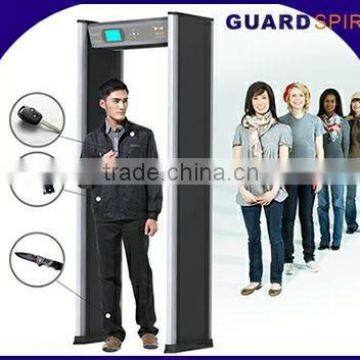 Security Application walk through metal detector .people screening walkthrough gate