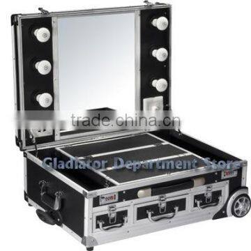 Cosmetic case with lights and mirror D9551