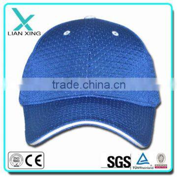 Quality Plain PolyMesh Low Profile 6 panel Baseball Cap