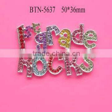 New ! school rhinestone button 1 st grade rocks 50PCS for garment(BTN-5637)