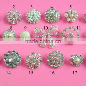 Hot selling factory price MIX rhinestone button in stock (M-3)