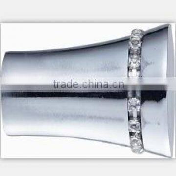Polish Chrome curtain rod final end cap curtain rail