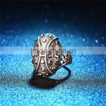 China Wholesale Cheap Jewelry Zinc Alloy Vintage Rhinestone Full Jewelled Fomger Ring photo-5
