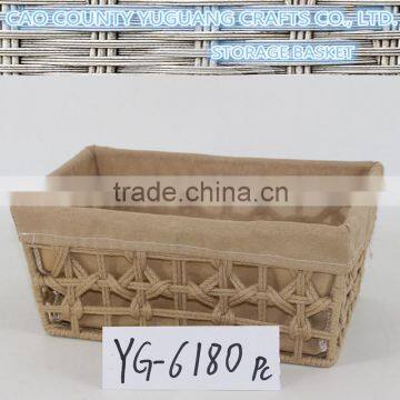 Sundry use and eco-friendly cotton cord woven basket