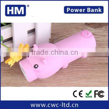 Newest private customized lovly pig cartoon portable powerbank for business gifts