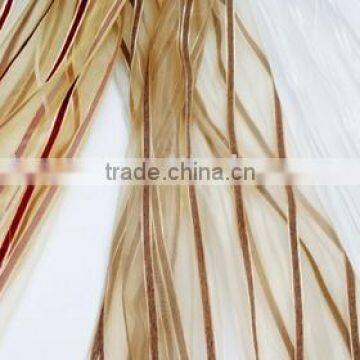 Organza with lines curtain fabric