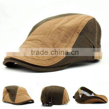 Brown Leather Flat Cap