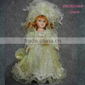 Handmade 12 Porcelain victorian doll high quality doll